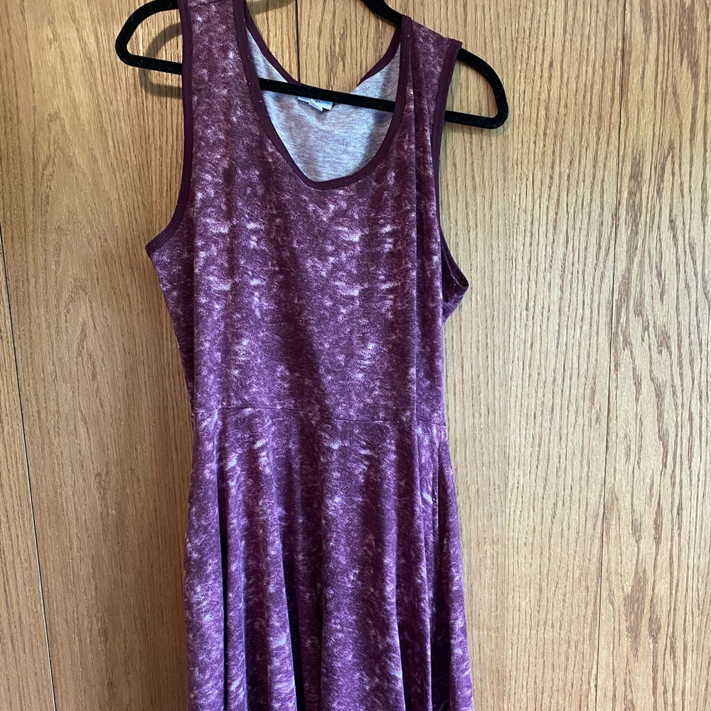 LuLaRoe Purple Nicki Dress with Pockets